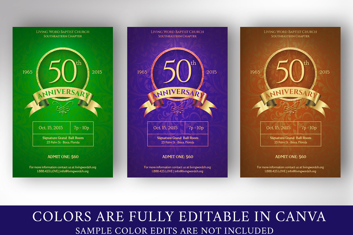 Red Church Anniversary Banquet Flyer preview 3