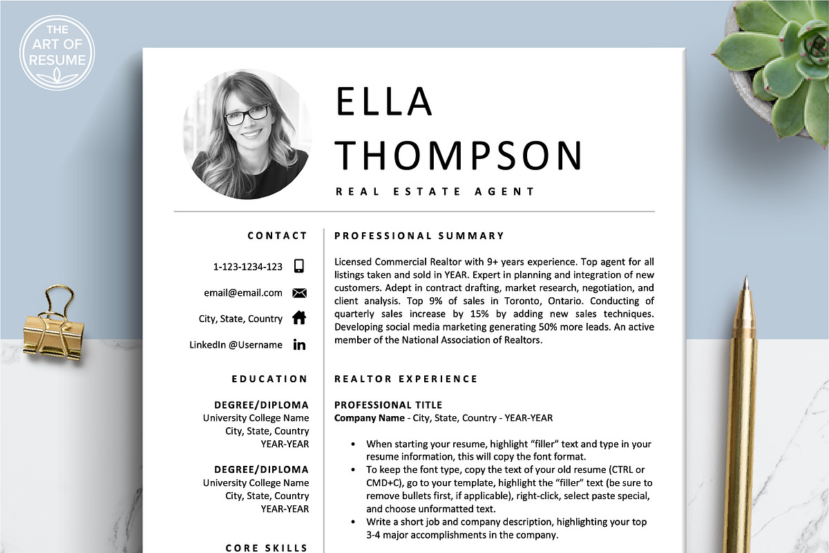 Resume CV Architect, Real Estate, a Resume Template by The Art of Resume (Photo 1 of 8)