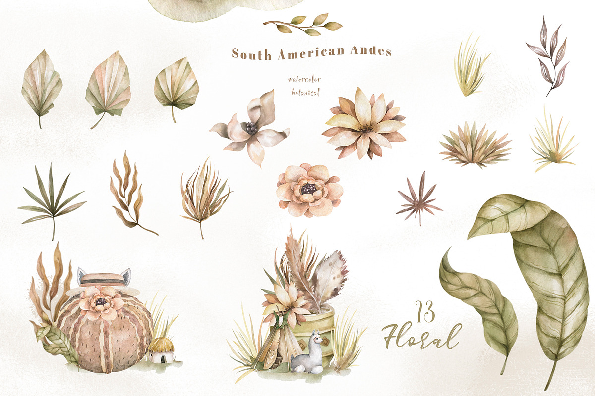 Alpaca Cute WildLife Watercolor Set, an Animal Illustration by Ann Art Houze (Photo 7 of 12)