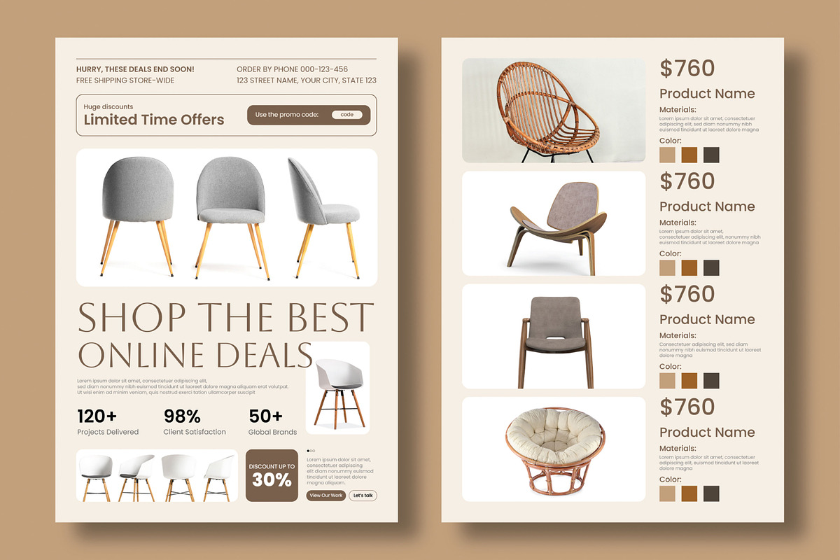 Furniture Product Catalog Template, a Brochure Template by MightyDesign (Photo 1 of 8)