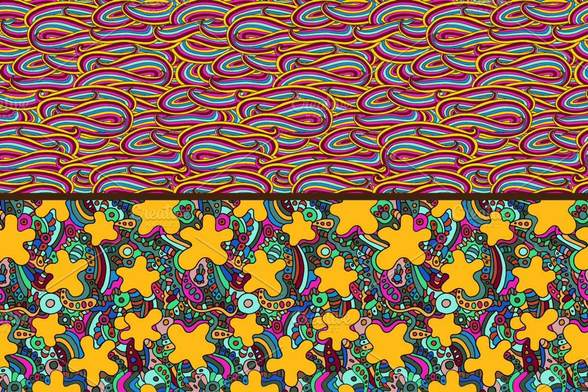 Set of psychedelic seamless patterns, a Pattern Graphic by Sapunkele (Photo 4 of 4)