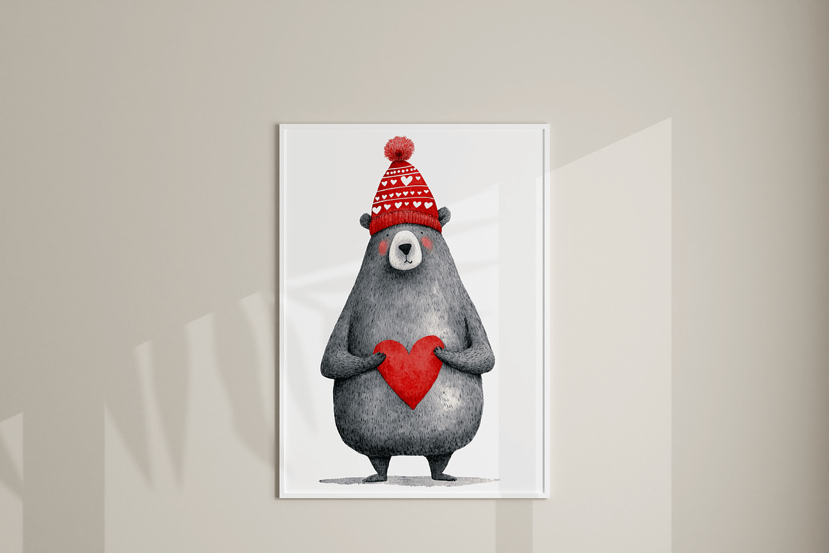 20 Valentine Bear Clipart, an Animal Illustration by Pati Charm Studio (Photo 7 of 8)
