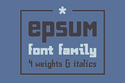 EPSUM Font Family, a Sans Serif Font by Pan Cabaj (Thumbnail 1 of 6)
