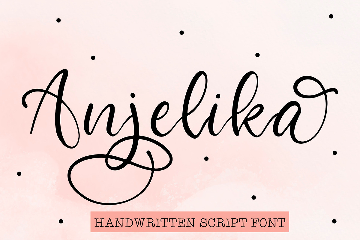 Anjelika A Handwritten Script Font, a Handwritten Font by Freeling Design House (Photo 1 of 6)