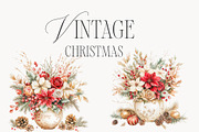 Vintage Christmas Clipart Collection, a Seasonal Illustration by studioequinox (Thumbnail 4 of 8)