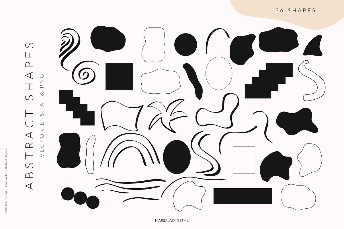 City Landmarks Destinations Abstract, a Decorative Illustration by Kaya Fonts (Photo 13 of 17)