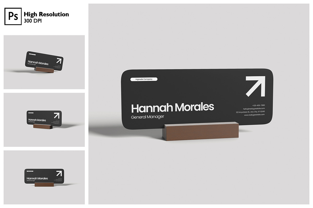 Desk Name Plate Mockup, a Merchandise Mockup by Gatamotion (Photo 1 of 5)