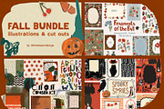 Fall Illustrations & Cut Outs Bundle, a Decorative Illustration by whiteheartdesign (Thumbnail 1 of 60)