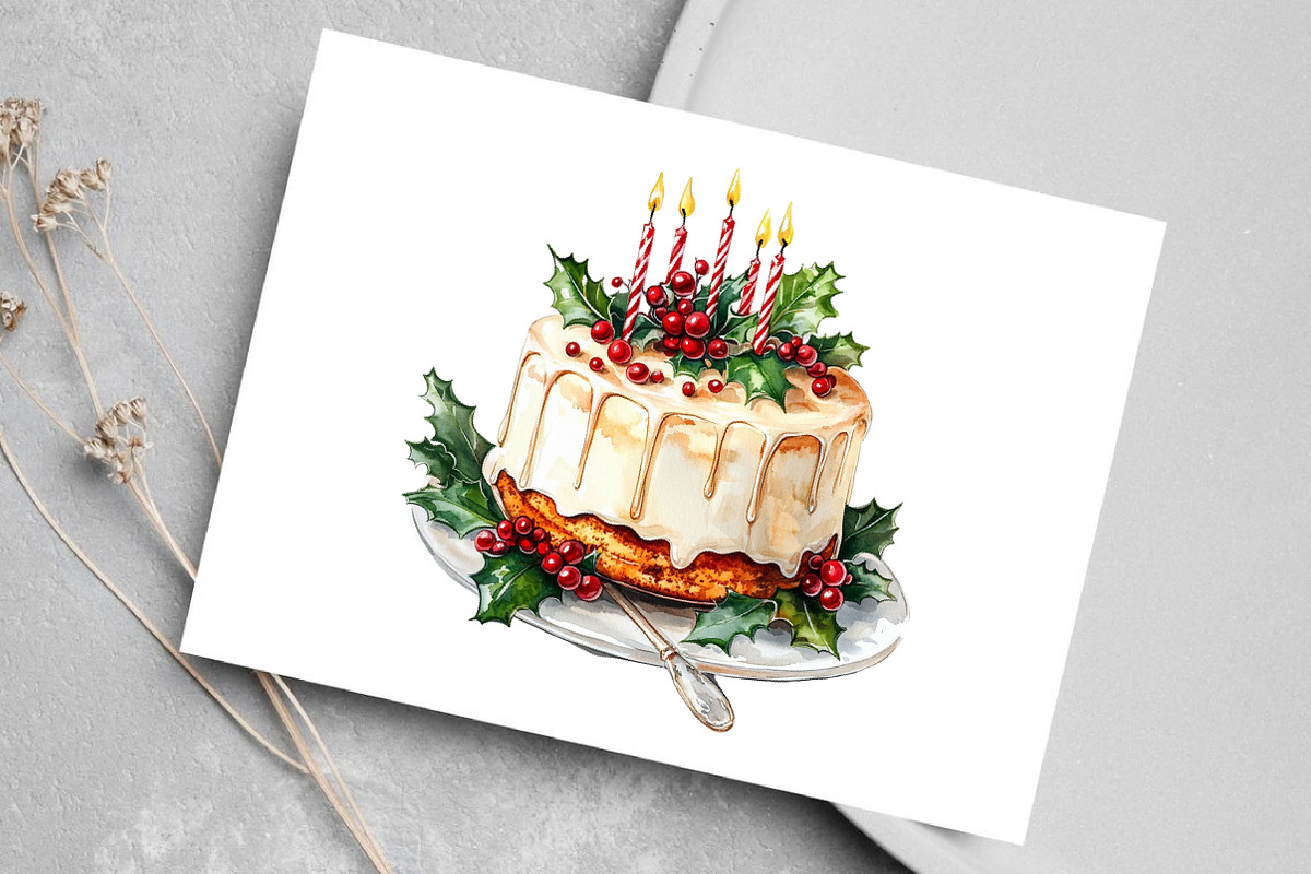Watercolor Christmas Men's Birthday, an Illustration by Canvas Craft (Photo 5 of 8)