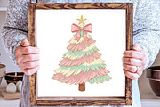Hand Painted Coquette Christmas Tree, an Illustration by SinaCreation (Thumbnail 2 of 7)