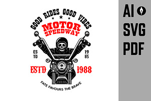 Motor Speedway. Emblem Template