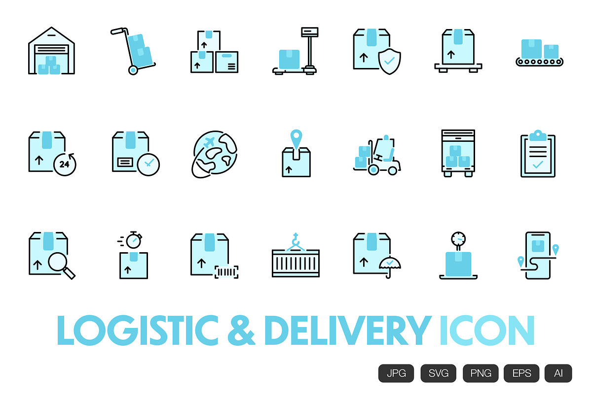 21 Logistic & Delivery Icon, an Icon by vintagio