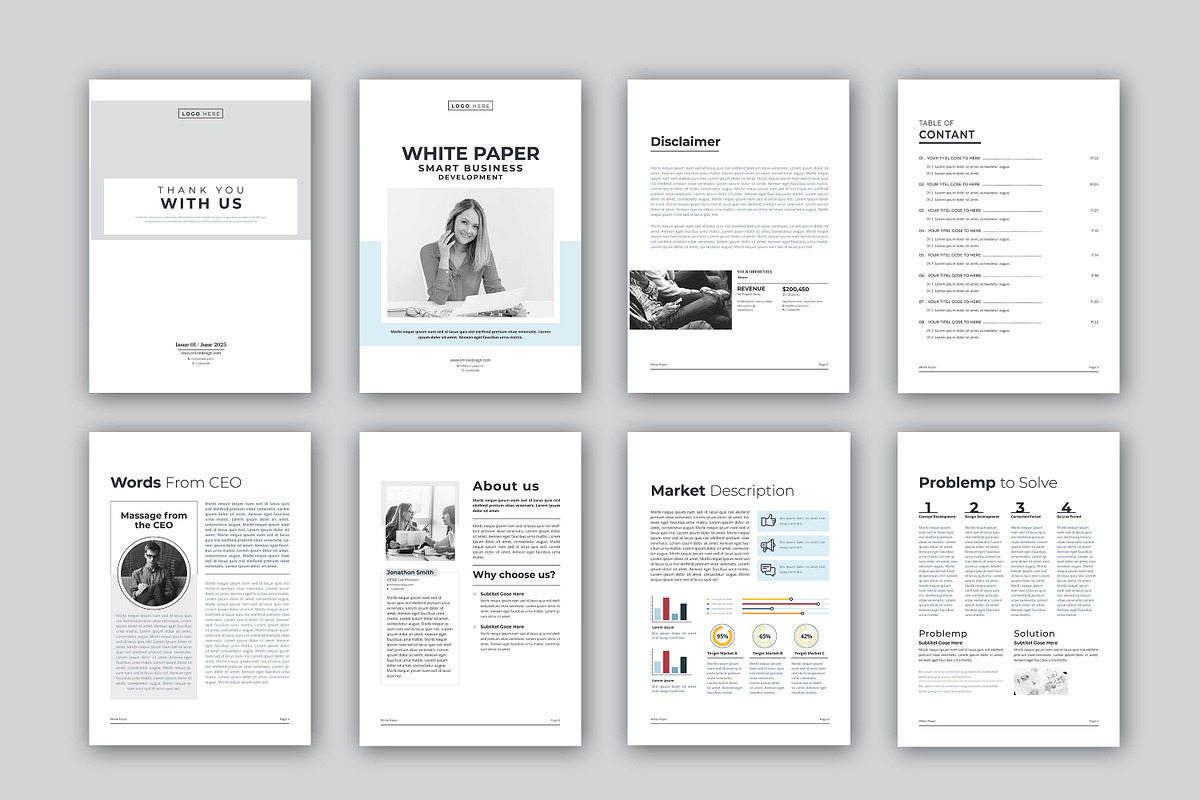 White Paper | MS Word & Canva, a Brochure Template by obayes (Photo 2 of 17)