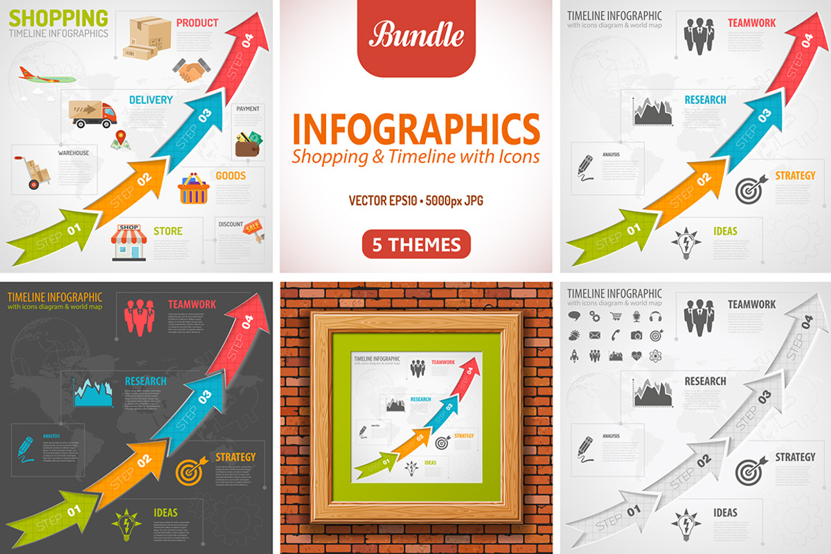 Shopping & Timeline Infographic, a Technology Illustration by TAlex (Photo 1 of 6)