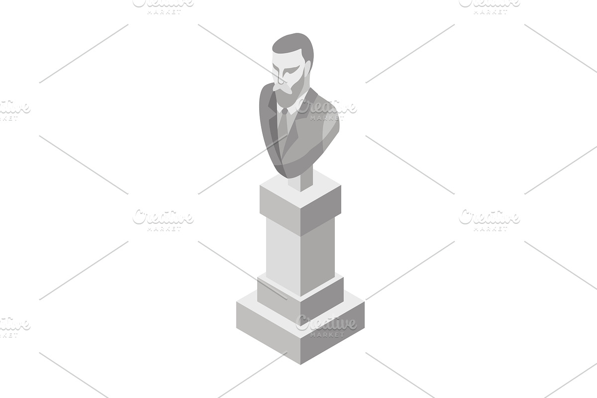 Monument icon isometric. Symbol of, an Object Illustration by the8monkey