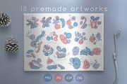 Modern Christmas Clipart Collection, an Illustration by Illustana (Thumbnail 5 of 17)
