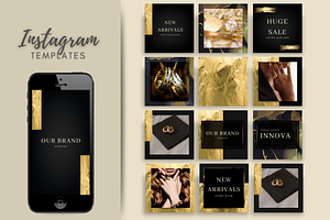 Black and Gold Instagram Template