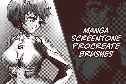 Manga Screentone Procreate Brushes, a Brush Add-On by Unknown Art Guy Brushes