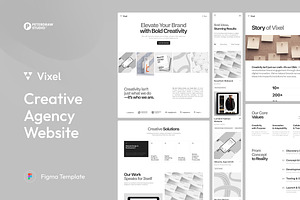 Vixel - Creative Agency Website, an UI Kit Template by peterdraw