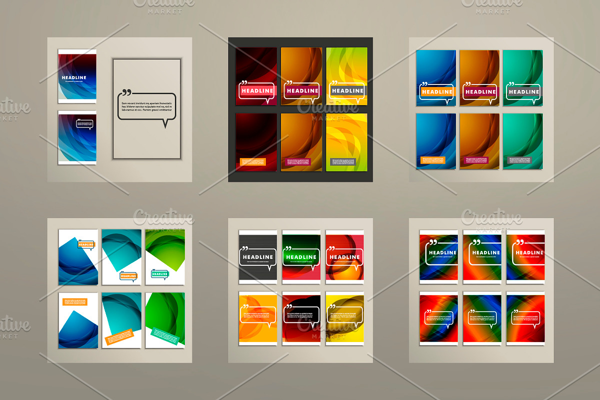 Set abstract bright colors, a Brochure Template by Haisonok (Photo 1 of 4)