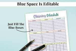 Editable Cleaning Schedule Printable