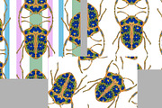 Cornflower Beetle Seamless Vector, a Pattern Graphic by NayaChu (Thumbnail 4 of 9)