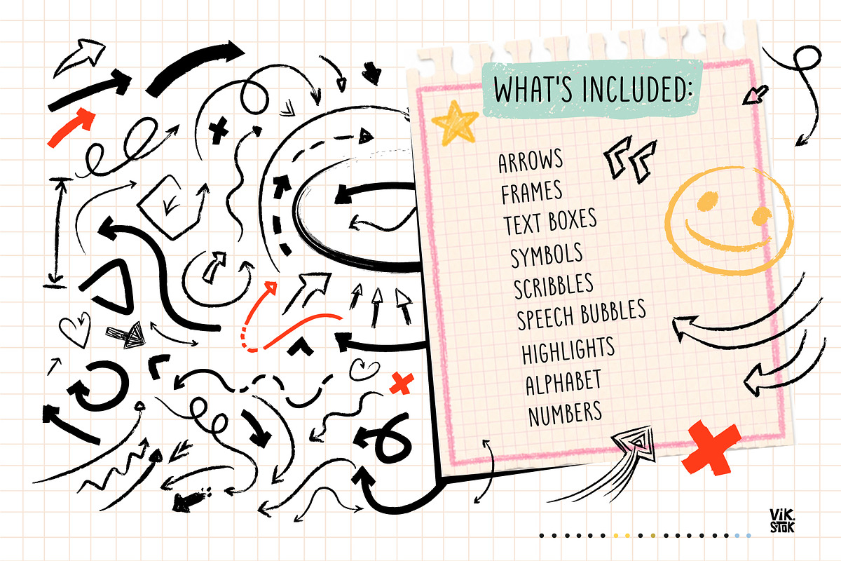 Crayon Doodle Elements Bundle, an Object Graphic by vik.stock (Photo 3 of 7)