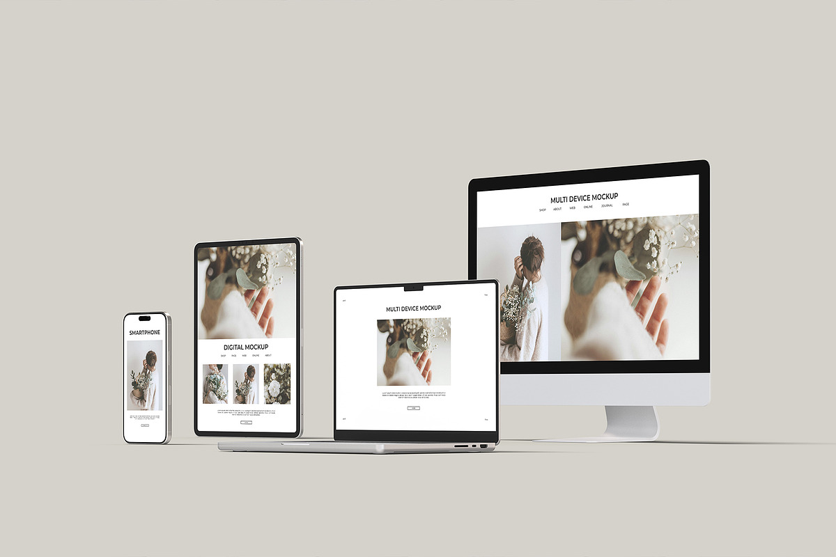 Multi Device Mockup - Scene Creator, a Wearable Device Mockup by graphicpages (Photo 9 of 14)