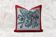 Crimson & Silver Botanical Scarf, an Object Graphic by ilustrinna (Thumbnail 7 of 9)