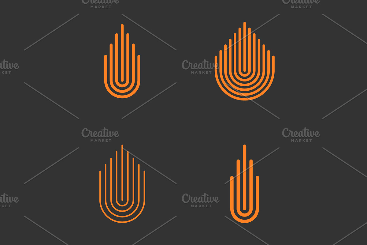 Creative buildings linear logo set, a Templates & Theme by Himalia1