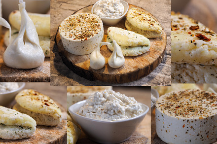Farm cheeses made from goats milk