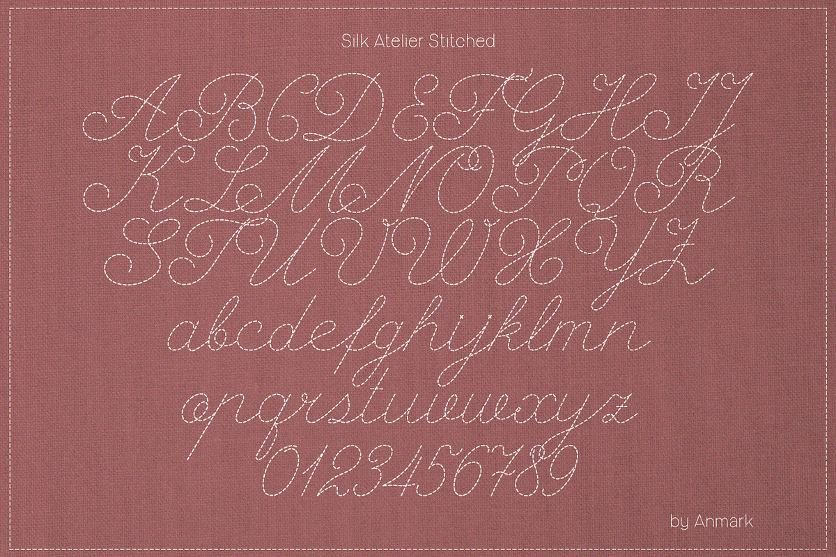 Silk Atelier Stitched Script Font, a Script Font by AnMark (Photo 5 of 13)