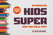 Kids Super, a Sans Serif Font by alon kelakon (Thumbnail 1 of 6)