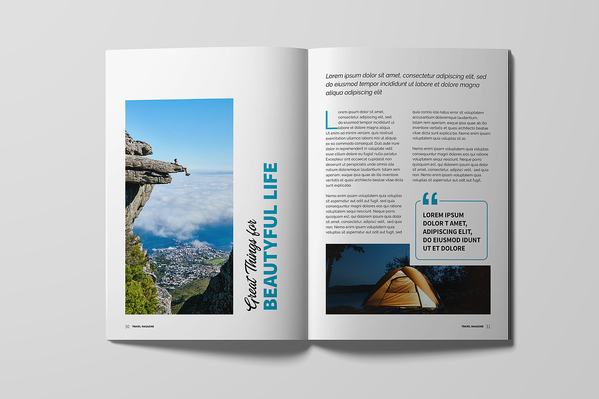 Travel Magazine Template, a Magazine Template by xtratimebd (Photo 7 of 8)