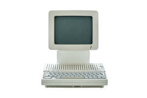 Vintage desktop computer isolated, a Technology Photo by BOOCYS