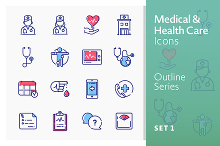 Medical Icons Set 1 - Outline Series