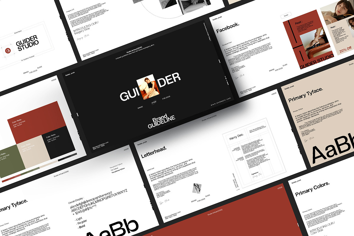 Guider Brand Guideline Presentation, a Presentation Template by Studio Artisan (Photo 2 of 7)