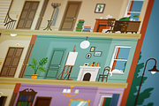 Townhouse Section Illustration, an Illustration by Masha Tace (Thumbnail 5 of 6)