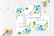 Blue and yellow roses wedding suite, an Invitation Template by Artberriez (Thumbnail 2 of 4)