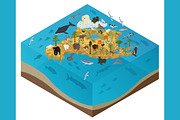 North America isometric map, an Animal Illustration by pet design shop (Thumbnail 4 of 5)