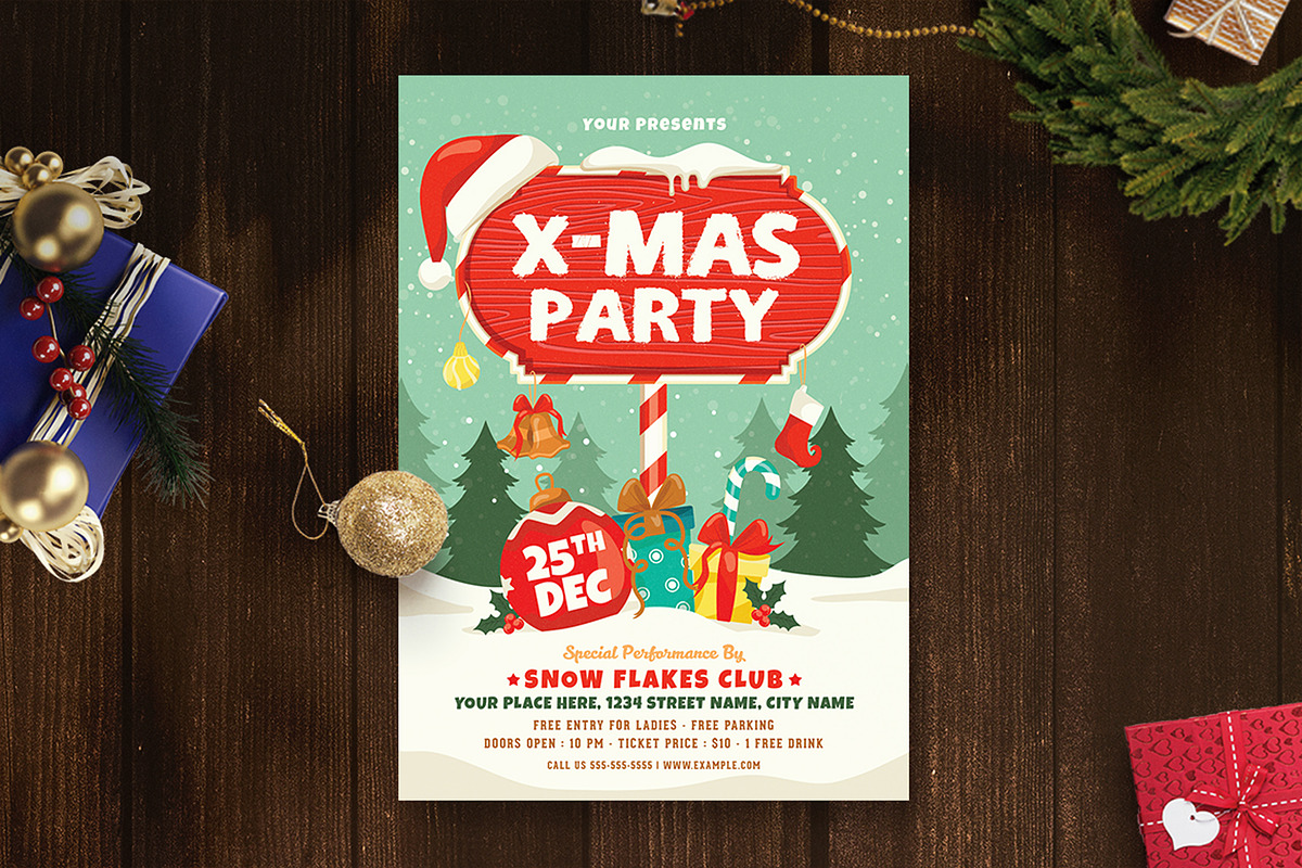 Bundle Christmas Party Flyer, a Flyer Template by Totem Design Studio (Photo 5 of 6)
