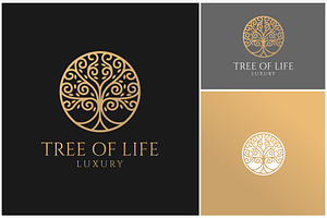 Tree Luxury Line Art Logo, a Branding & Logo Template by ika trisiana