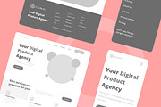 Digital Agency Wireframe Website, a Wireframe Template by INSPR STD (Thumbnail 4 of 6)
