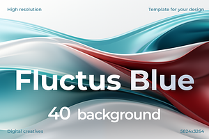 Fluctus Blue Background Set