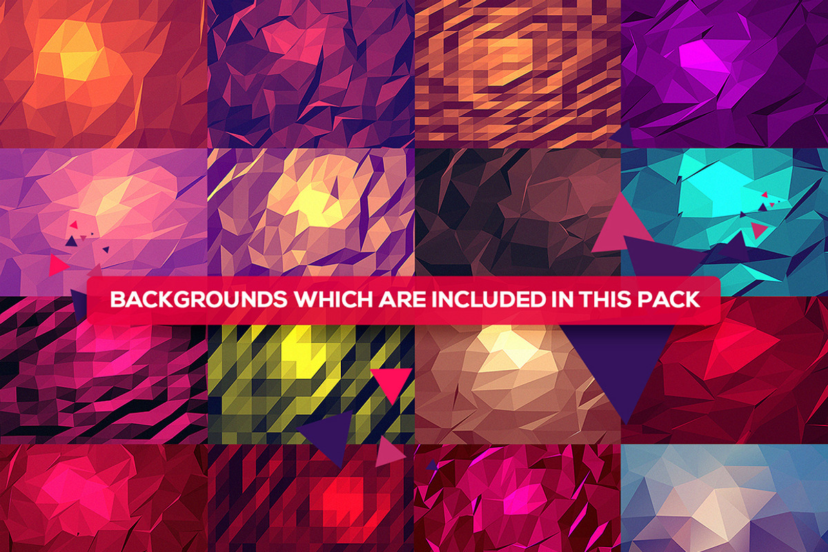 101 Vector Geometric Backgrounds V.3 preview 2