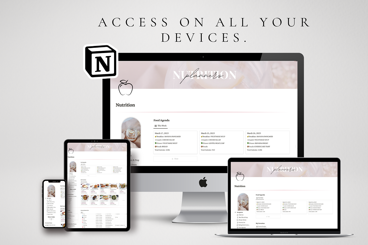 Meal & Nutrition Tracker for Notion, a Templates & Theme by BRANDcontent (Photo 7 of 8)