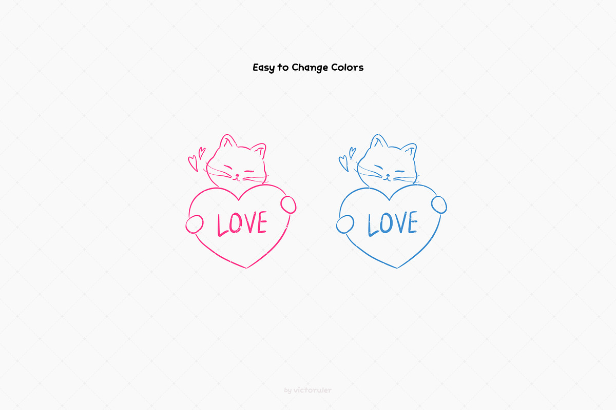 Hand-Drawn Cat Clipart Bundle, an Animal Illustration by Victoruler (Photo 3 of 9)