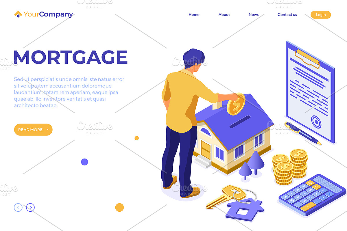 Sale Purchase Mortgage Real Estate, a Finance Illustration by TAlex (Photo 5 of 6)