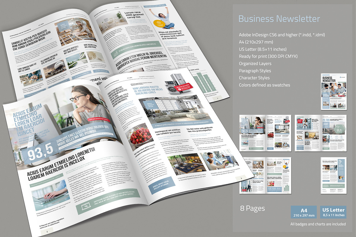 InDesign Corporate Newsletter, a Brochure Template by MrTemplater (Photo 2 of 3)