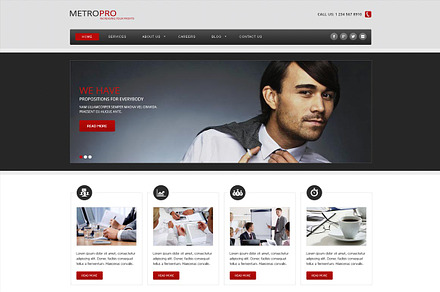Metro Pro - Business Joomla Theme